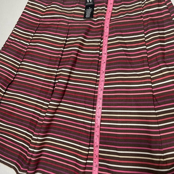 Work to Weekend Striped Women's Skirt - Pink and Brown - Picture 7 of 8
